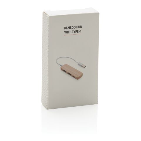 Hub de bambú con tipo C marron | sin montaje de publicidad | no disponible | no disponible