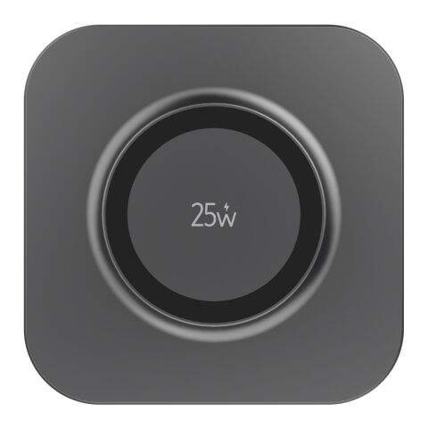 Cargador inalámbrico magnético Quantum ultrarrápido de 25W. gris-negro | sin montaje de publicidad | no disponible | no disponible
