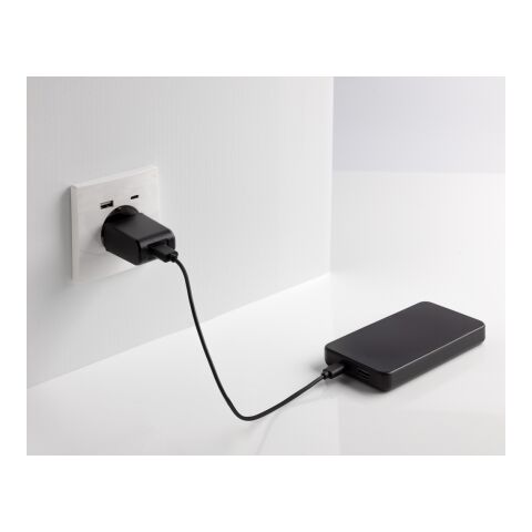 Powerbank Boostcore RCS plástico reciclado 10.000 mAh USBC negro | sin montaje de publicidad | no disponible | no disponible