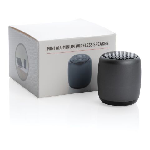 Mini altavoz inalámbrico de aluminio gris antracita | sin montaje de publicidad | no disponible | no disponible
