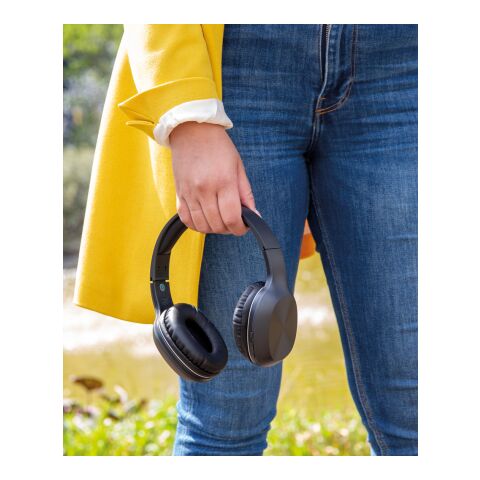 Auriculares inalámbricos JAM de plástico reciclado RCS negro | sin montaje de publicidad | no disponible | no disponible