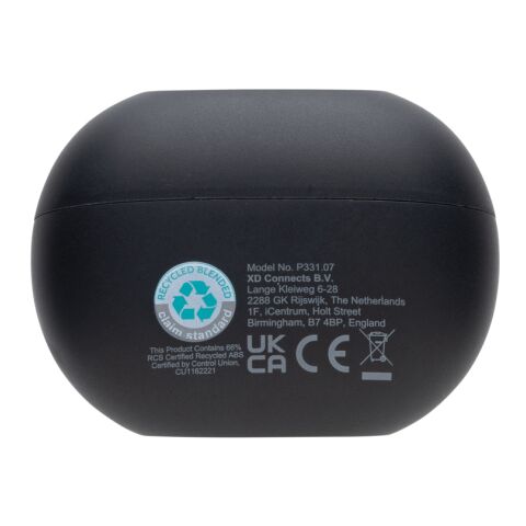 Auriculares híbridos ANC/ENC plástico reciclado Prolink RCS negro | sin montaje de publicidad | no disponible | no disponible