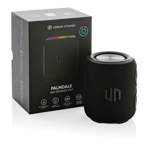 Altavoz Urban Vitamin Palmdale RCS plástico 16W IPX7 negro | sin montaje de publicidad | no disponible | no disponible