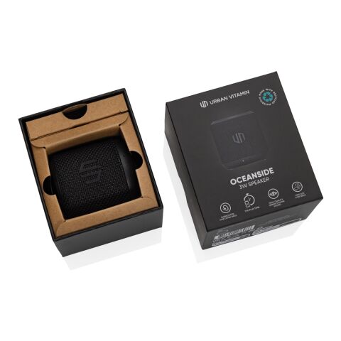 Altavoz Oceanside Urban Vitamin RCS plástico reciclado 3W negro | sin montaje de publicidad | no disponible | no disponible