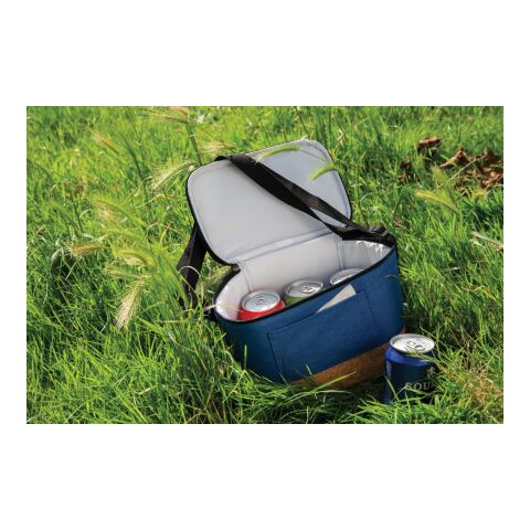 Bolsa y nevera bicolor con detalle de corcho azul | sin montaje de publicidad | no disponible | no disponible | no disponible