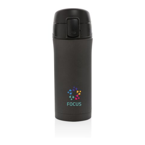 Taza metálica al vacío con cierre fácil negro | sin montaje de publicidad | no disponible | no disponible