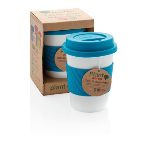 Taza de café PLA azul-blanco | sin montaje de publicidad | no disponible | no disponible