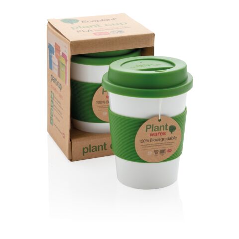 Taza de café PLA verde-blanco | sin montaje de publicidad | no disponible | no disponible
