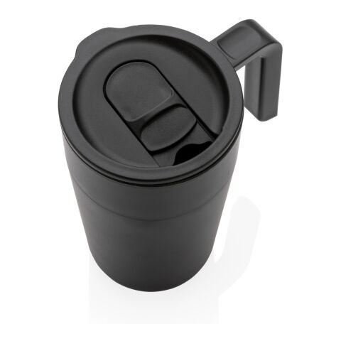 Taza con asa de PP y SS Reciclado GRS negro | sin montaje de publicidad | no disponible | no disponible