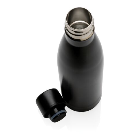 Botella sólida de acero inoxidable reciclado RCS negro | sin montaje de publicidad | no disponible | no disponible | no disponible