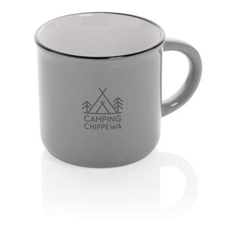 Taza de cerámica vintage gris | sin montaje de publicidad | no disponible | no disponible