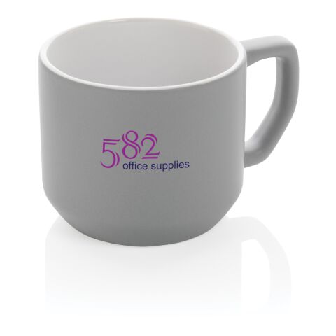 Taza de cerámica moderna gris | sin montaje de publicidad | no disponible | no disponible
