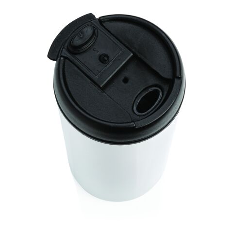 Taza Metro RCS de acero inoxidable reciclado blanco | sin montaje de publicidad | no disponible | no disponible
