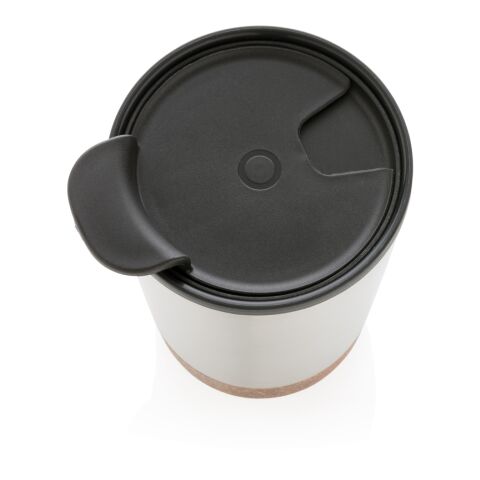 Taza de café de corcho y acero inoxidable GRS RPP plata | sin montaje de publicidad | no disponible | no disponible