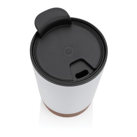 Taza de café de corcho y acero inoxidable GRS RPP Blanco | sin montaje de publicidad | no disponible | no disponible