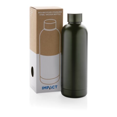 Botella al vacío Impact de acero inoxidable reciclado RCS verde | sin montaje de publicidad | no disponible | no disponible