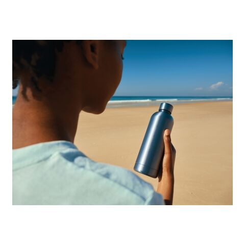 Botella al vacío Impact de acero inoxidable reciclado RCS azul claro | sin montaje de publicidad | no disponible | no disponible