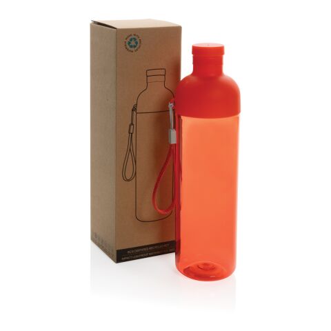 Botella de agua antigoteo PET reciclado Impact RCS 600 ml rojo | sin montaje de publicidad | no disponible | no disponible