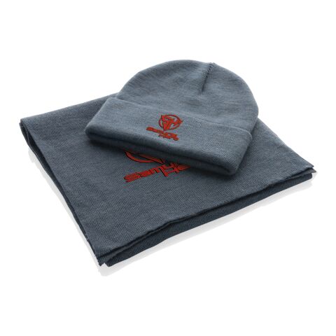 Bufanda Elles AWARE™ Polylana® 180x30cm azul | sin montaje de publicidad | no disponible | no disponible | no disponible