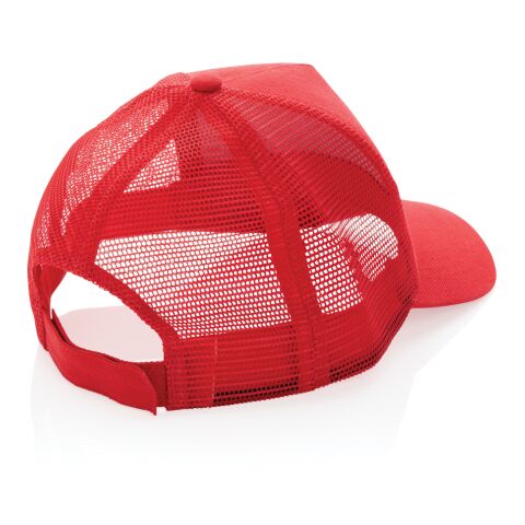 Gorra 5 paneles de algodón cepillado 190 gr Impact AWARE ™ rojo | sin montaje de publicidad | no disponible | no disponible | no disponible