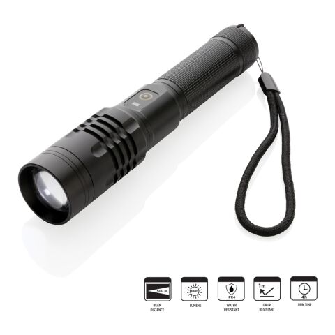 Linterna recargable Gear X USB negro | sin montaje de publicidad | no disponible | no disponible