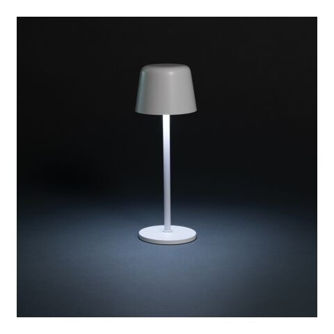 Lámpara de mesa Zenic RCS plástico reciclado recargable USB blanco | sin montaje de publicidad | no disponible | no disponible
