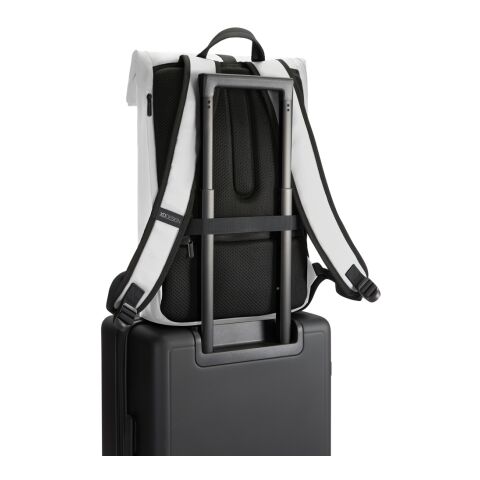 Mochila urbana resistente al agua con solapa gris-negro | sin montaje de publicidad | no disponible | no disponible