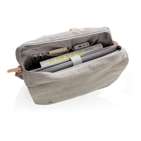 Bolsa para portátil de lona PVC free gris | sin montaje de publicidad | no disponible | no disponible | no disponible