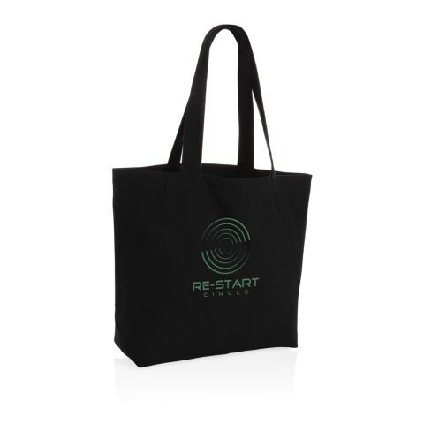 Bolsa compra de lona Impact Aware™ de 240 g/m² con bolsillo negro | sin montaje de publicidad | no disponible | no disponible | no disponible