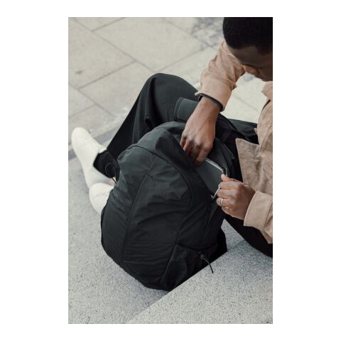 Mochila KENTO URBAN RCS nailon reciclado 15,6" negro | sin montaje de publicidad | no disponible | no disponible