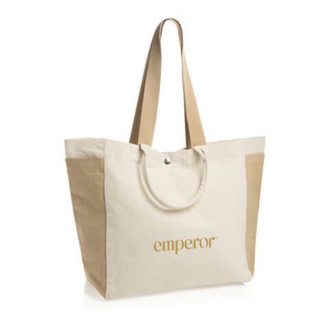 Bolsa de compra BEAU AWARE™ de lona reciclada 400 g/m² blanco