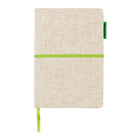 Libreta A5 de algodón yute Eco verde-verde | sin montaje de publicidad | no disponible | no disponible