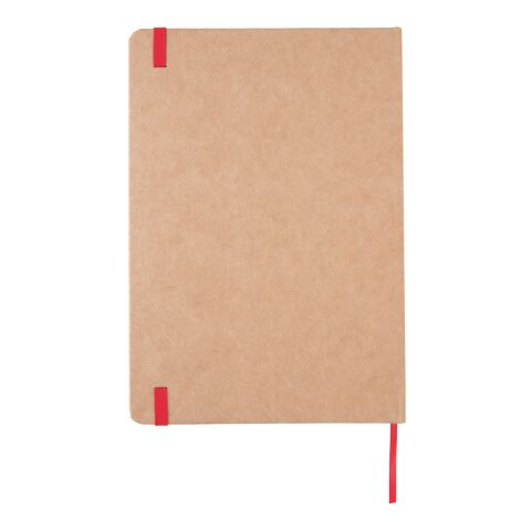 Libreta A5 ecológica de kraft rojo | sin montaje de publicidad | no disponible | no disponible