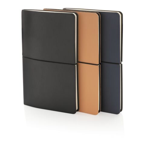 Cuaderno A5 moderno de lujo con tapa blanda azul marino | sin montaje de publicidad | no disponible | no disponible