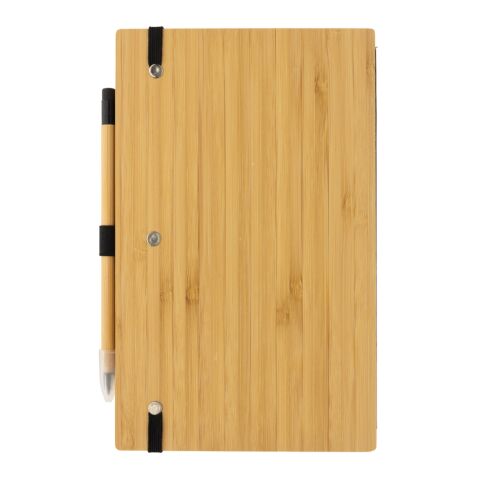Set de cuaderno y lápiz infinito de bambú FSC® marron | sin montaje de publicidad | no disponible | no disponible