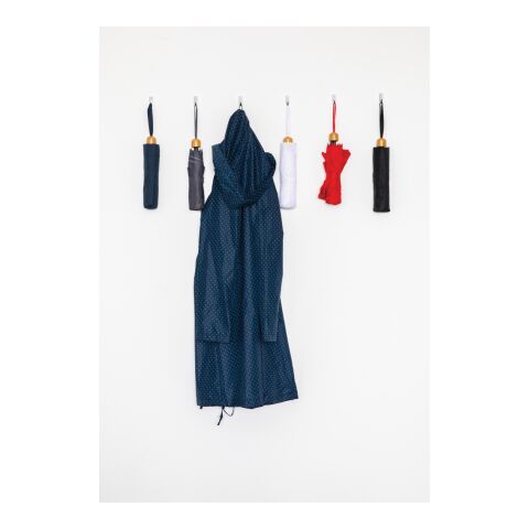 Mini paraguas RPET 190T de bambú 20.5&quot; Impact AWARE ™ azul marino | sin montaje de publicidad | no disponible | no disponible