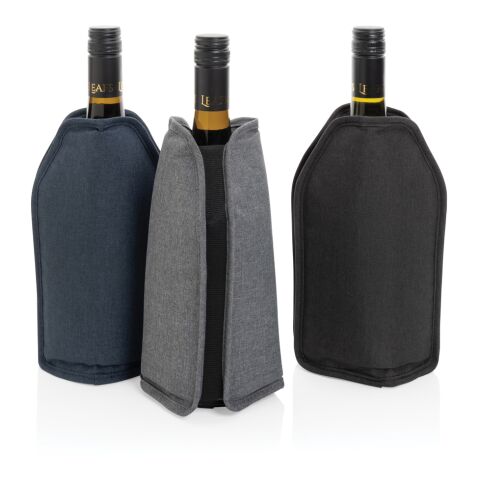 Funda para enfriador Vino AWARE™ RPET azul marino | sin montaje de publicidad | no disponible | no disponible