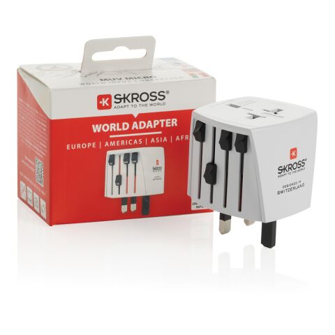 SKROSS World Travel Adapter MUV blanco | sin montaje de publicidad | no disponible | no disponible