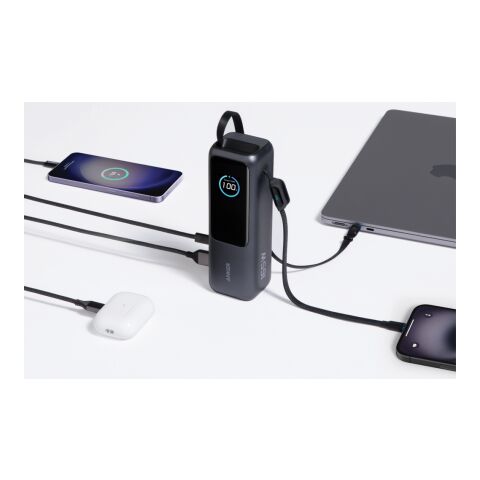 Batería Anker 25.000 mAh 165W con cable retráctil gris-negro | sin montaje de publicidad | no disponible | no disponible