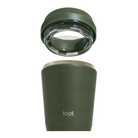 Taza Topl To Go de acero reciclado con tapa patentada 360 verde | sin montaje de publicidad | no disponible | no disponible