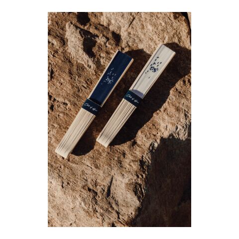 Ventilador de mano VINGA blanco-azul marino | sin montaje de publicidad | no disponible | no disponible