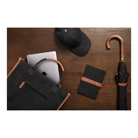 Bolsa VINGA Bosler de oficina de lona reciclado RCS negro | sin montaje de publicidad | no disponible | no disponible