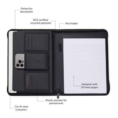 Portafolio VINGA Baltimore A4 negro | sin montaje de publicidad | no disponible | no disponible