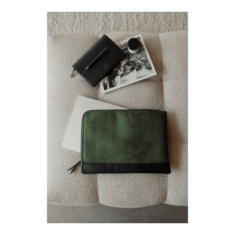 Funda portátil VINGA Marlow RCS poliéster reciclado RCS verde-negro | sin montaje de publicidad | no disponible | no disponible