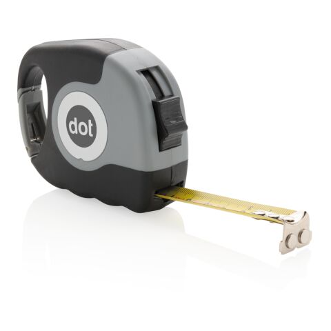 Flexómetro con mosquetón gris-negro | sin montaje de publicidad | no disponible | no disponible