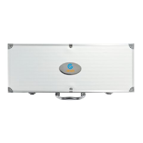 Set Barbacoa 12 piezas en caja de aluminio plata-negro | sin montaje de publicidad | no disponible | no disponible | no disponible