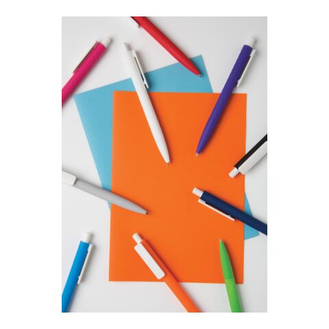 Bolígrafo suave X3 azul marino-blanco | sin montaje de publicidad | no disponible | no disponible