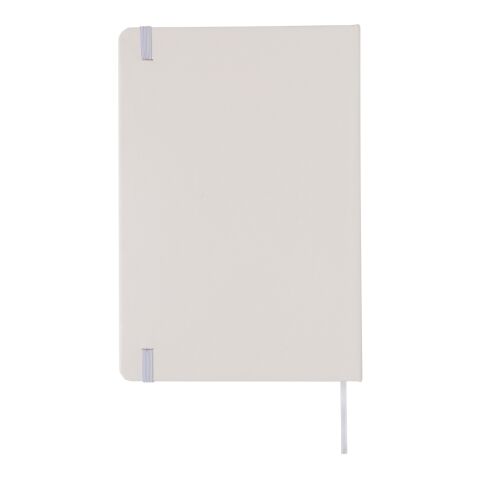 Libreta plana A5 básica de tapa dura blanco | sin montaje de publicidad | no disponible | no disponible