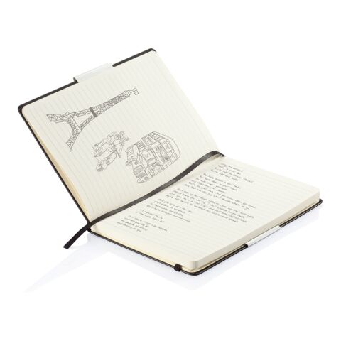 Libreta A5 tapa dura negro | sin montaje de publicidad | no disponible | no disponible