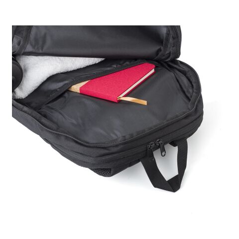 Mochila de poliéster RPET Sebastian negro | sin montaje de publicidad | no disponible | no disponible